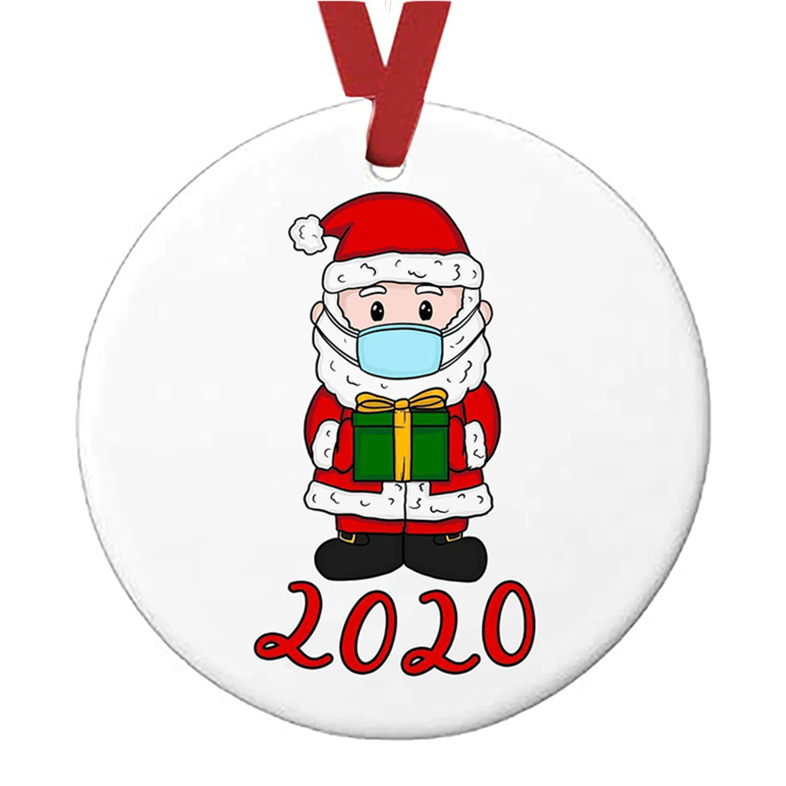 5 PCS Cute Christmas Tree Ornament Comes with Satin Ribbon Decoration for Home J99Store | Дом и сад