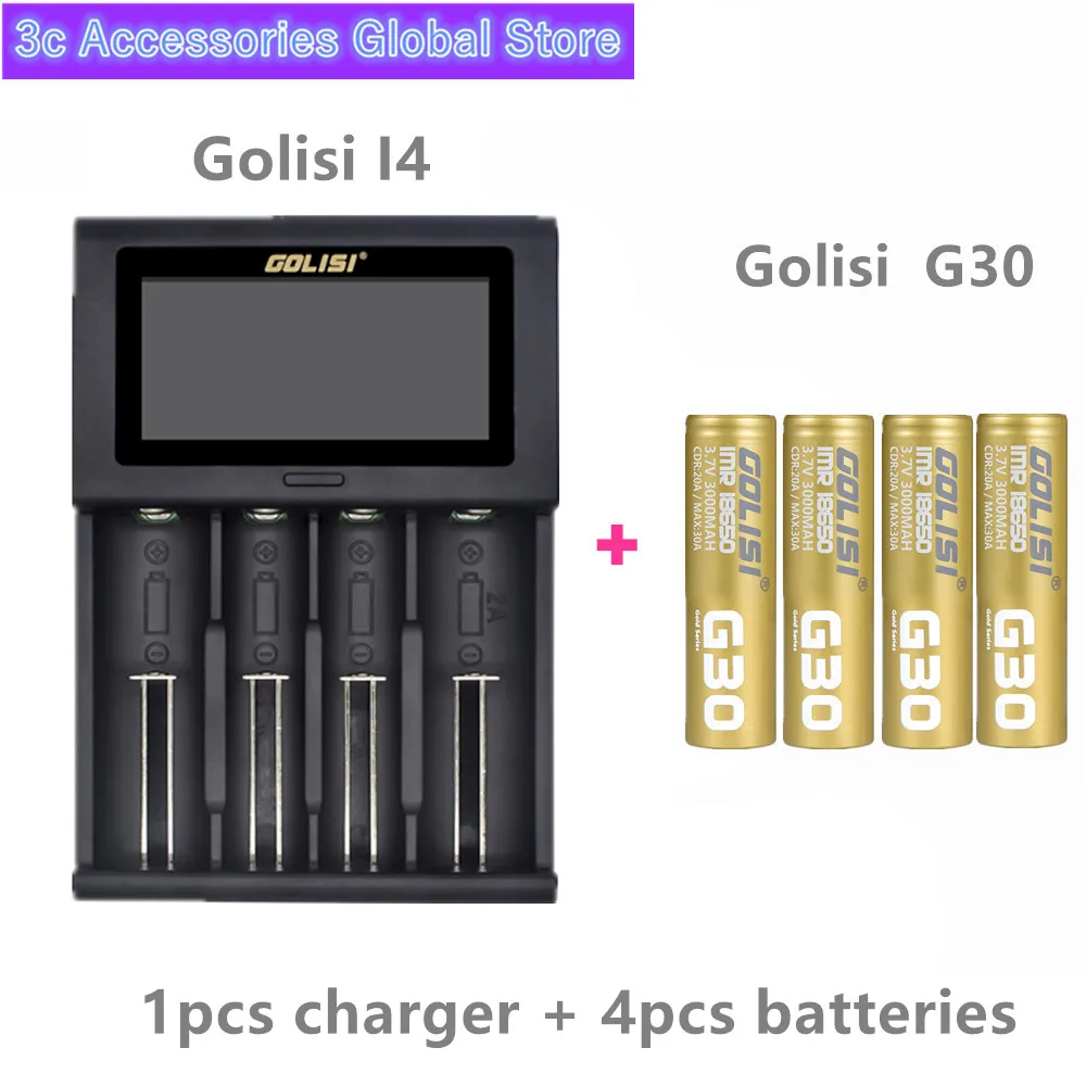 Аккумулятор Golisi G30 IMR 18650 3000 мАч перезаряжаемая батарея для вейпа мод i4 умное