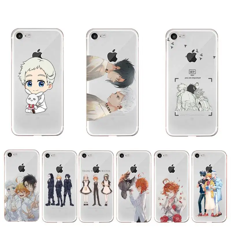 

The Promised Neverland anime Phone Case For iPhone X XS MAX 6 6s 7 7plus 8 8Plus 5 5S SE 2020 XR 11 12pro max Clear Coque