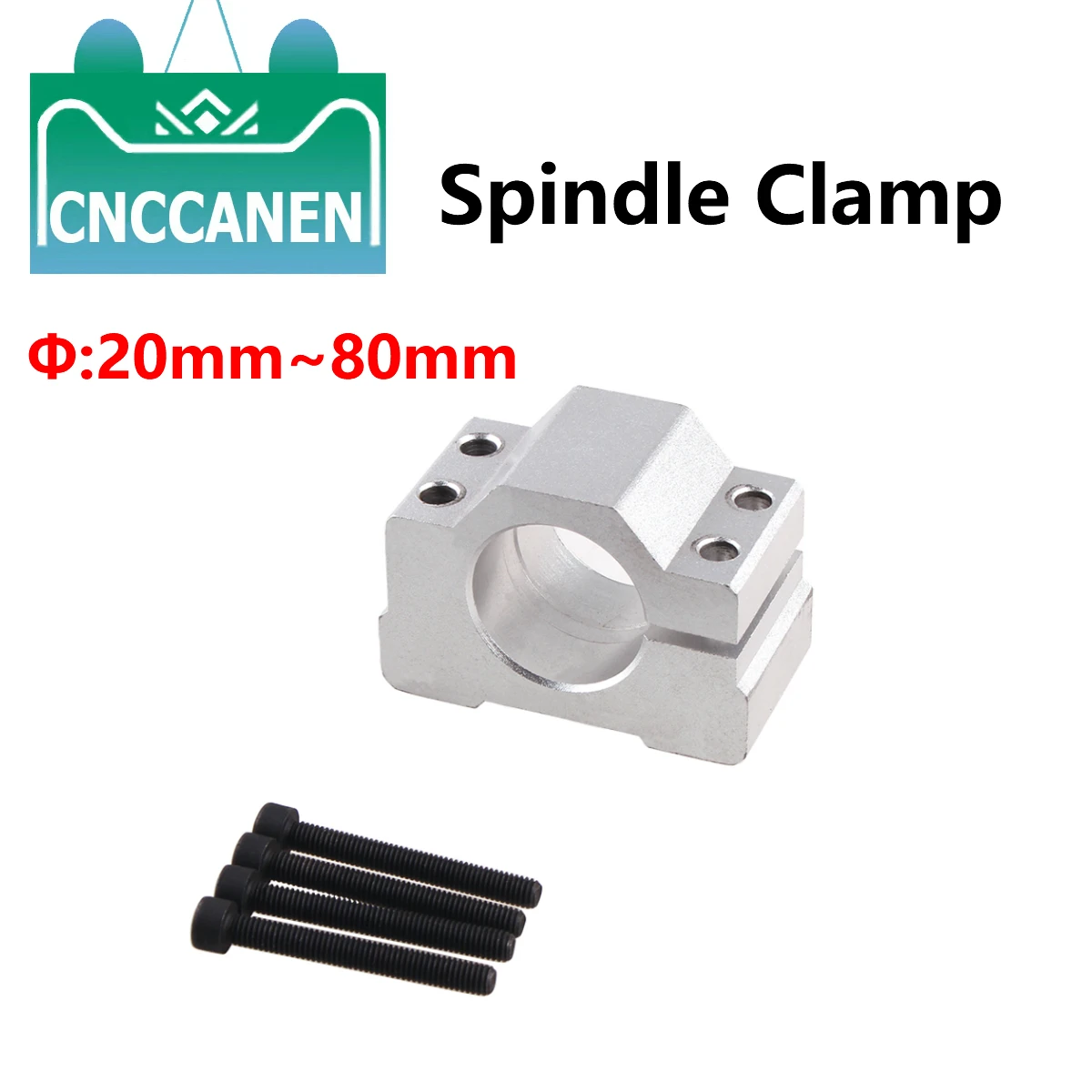 

20mm~80mm 52mm 57mm 65mm Aluminum CNC Spindle Motor Bracket Clamp CNC Router Motor Holder With 4pcs Screw