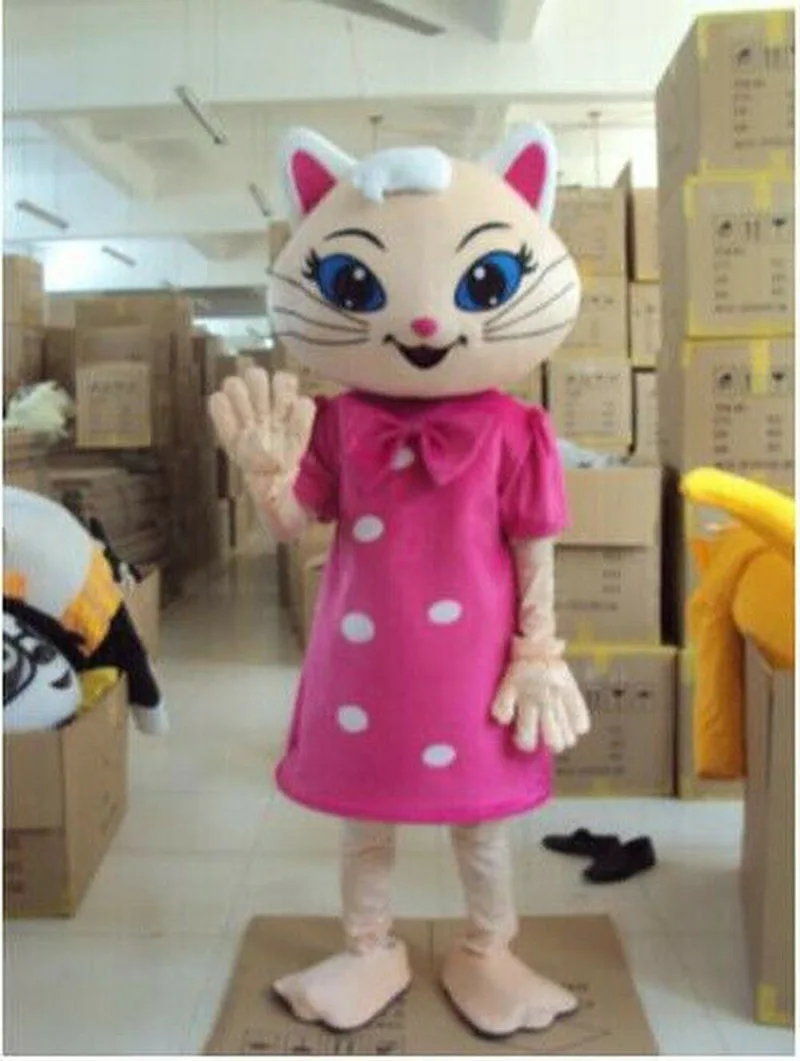 Костюм-талисман в виде кошки на Хэллоуин костюмы для косплея вечеринки игры