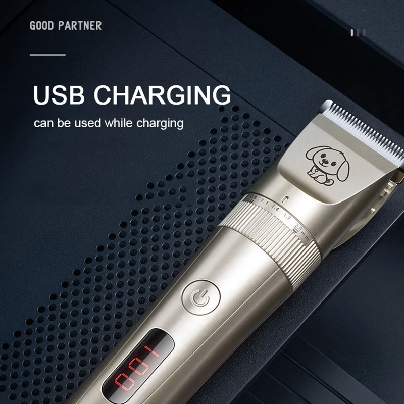 

Dicway Clipper For Dogs Cat Hair Clippers Professional Pets Grooming Kit Clipper Rechargeable Hair Trimmer Machine Shaver Cutter