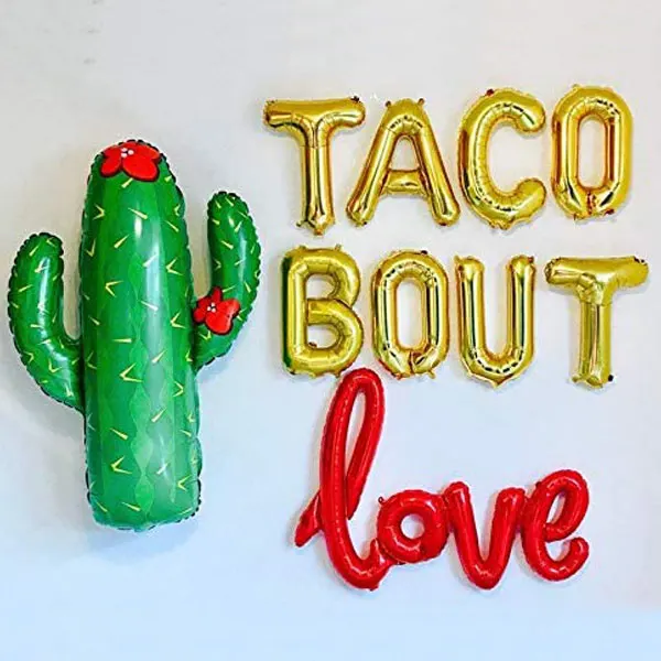 Taco бой любовь воздушные шары Fiesta свадебный душ вечерние поставки кактус