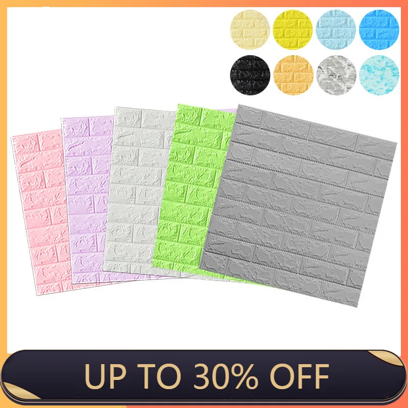 

DIY 3D Brick Wall Stickers Home Decoration Living Room Bedroom Decor Foam Self Adhensive Wallpaper Art home Wall Decals