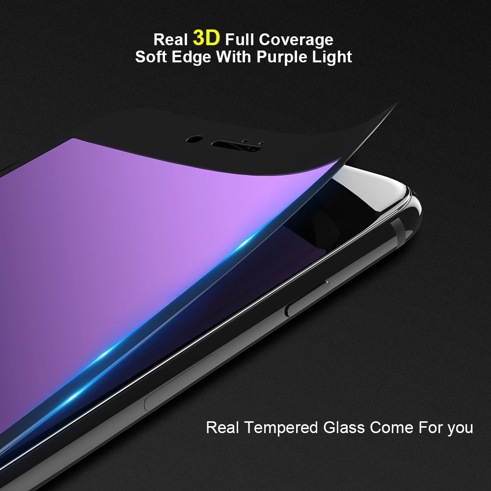 3D полноэкранное закаленное стекло FLOVEME для iPhone 6s 6 с защитой от синего излучения