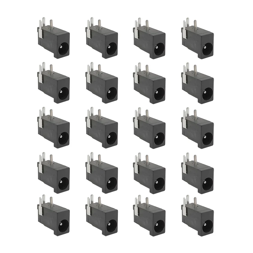 20 шт. 3 5x1 мм разъем питания постоянного тока штепсельная вилка черный DC002 5*1