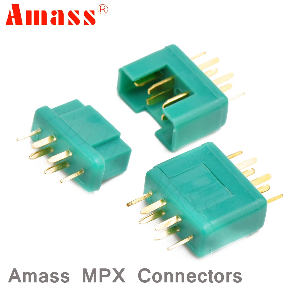 1 пара Amass MPX мужской женский 6 pin разъем золотое покрытие для RC деталь модели
