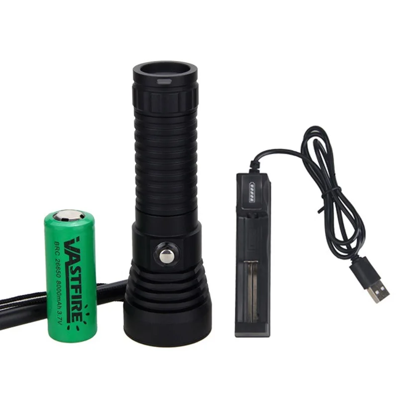 Водонепроницаемый Подводный фонарь для дайвинга с плавным затемнением U2 100 м