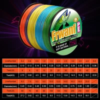 frwanf 8 strands 1000m fishery braided fishing line strong multifilament 8x braided wire 6 8 10 20 30 40 80 100 lb carp fishing