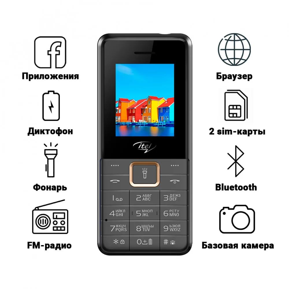Сотовый телефон it5606 1.77'' 4MB up to 32GB flash 0.30Mpix 2 Sim GSM BT Micro-USB | Мобильные телефоны и