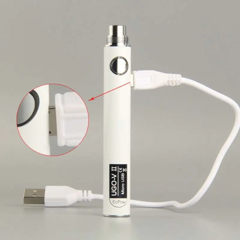 UGO-V2 650mAh/900mAh аккумулятор USB зарядные батареи для электронной сигареты Vape Pen