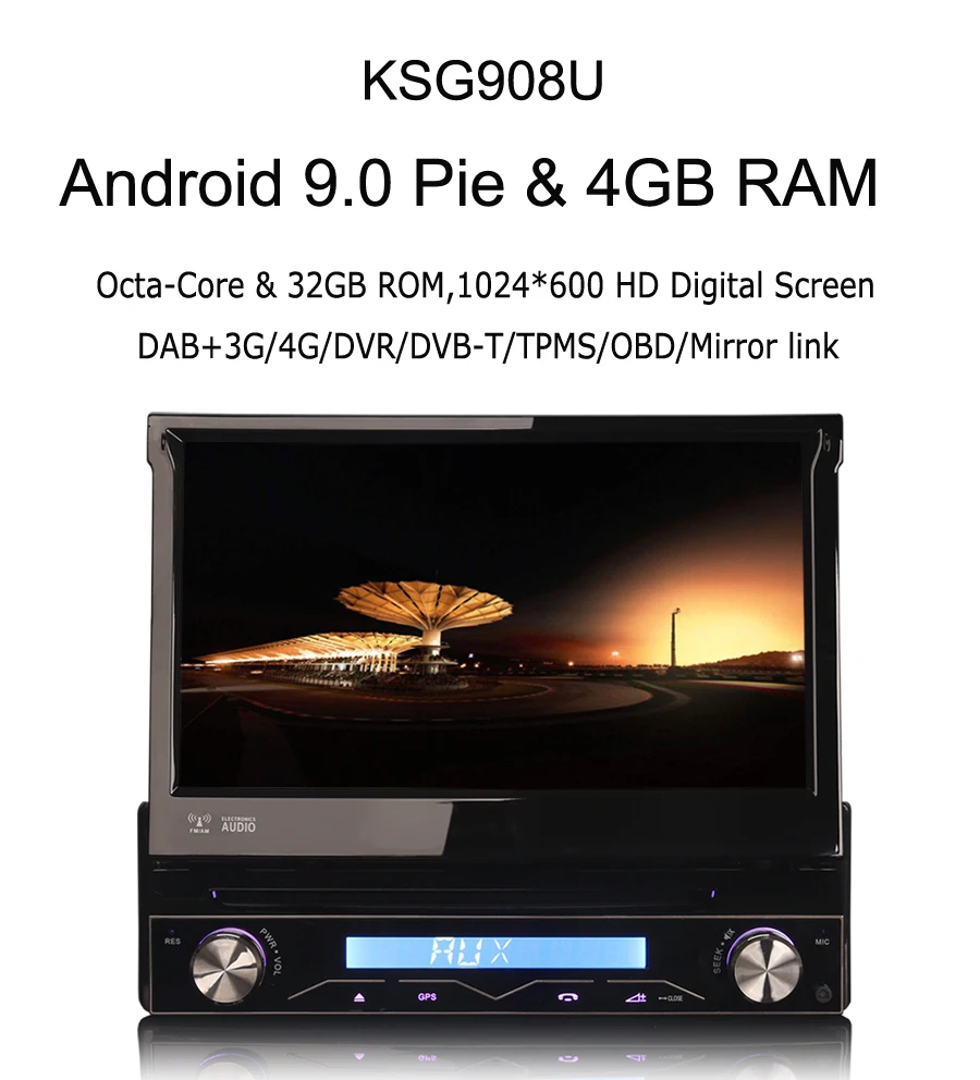 4G Android 9,0 одиночный Din Авторадио 4 Гб ram автомобильное радио gps Navigaiton Bluetooth OBD DVR DTV-IN TPMS автомобиль в тире стерео DAB USB SD