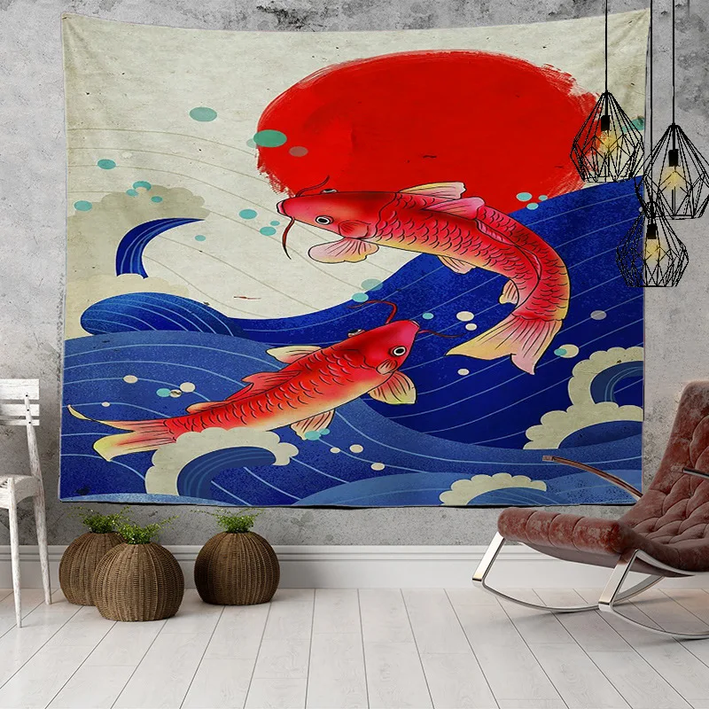Japan tapestry wall hanging carpet mandala blanket boho art large fabric tissu mural | Дом и сад