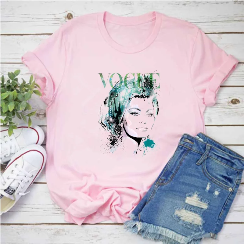 

KAIXIAZ New Fashion Women's T-shirt Fashion Graphic Polyester T-shirt Top Women's Clothing Sexy Short Sleeve T-shirt