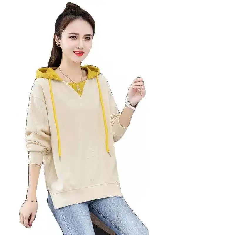 

2021 New Spring Cotton Loose Hooded Sweater