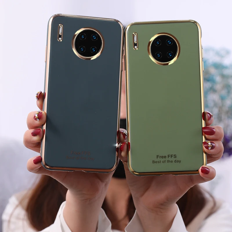 

6D Electroplated Phone Case For Huawei P10 Lite P20 P30 P40 Nova 3 3i 5 Pro 5i 5T Solid Color Soft TPU Silicone Back Cover Capa