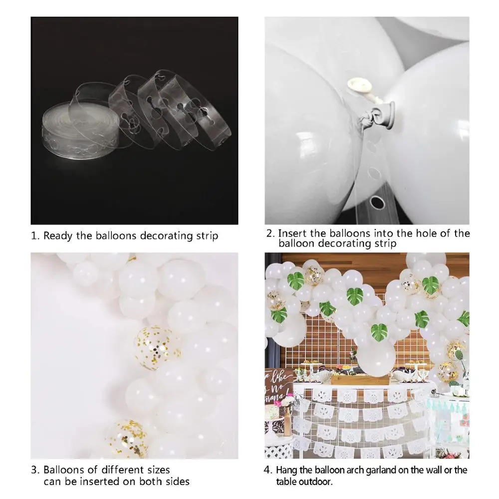 Сделай Сам белый шар гирлянда 117 шт принадлежности для вечеринки воздушный