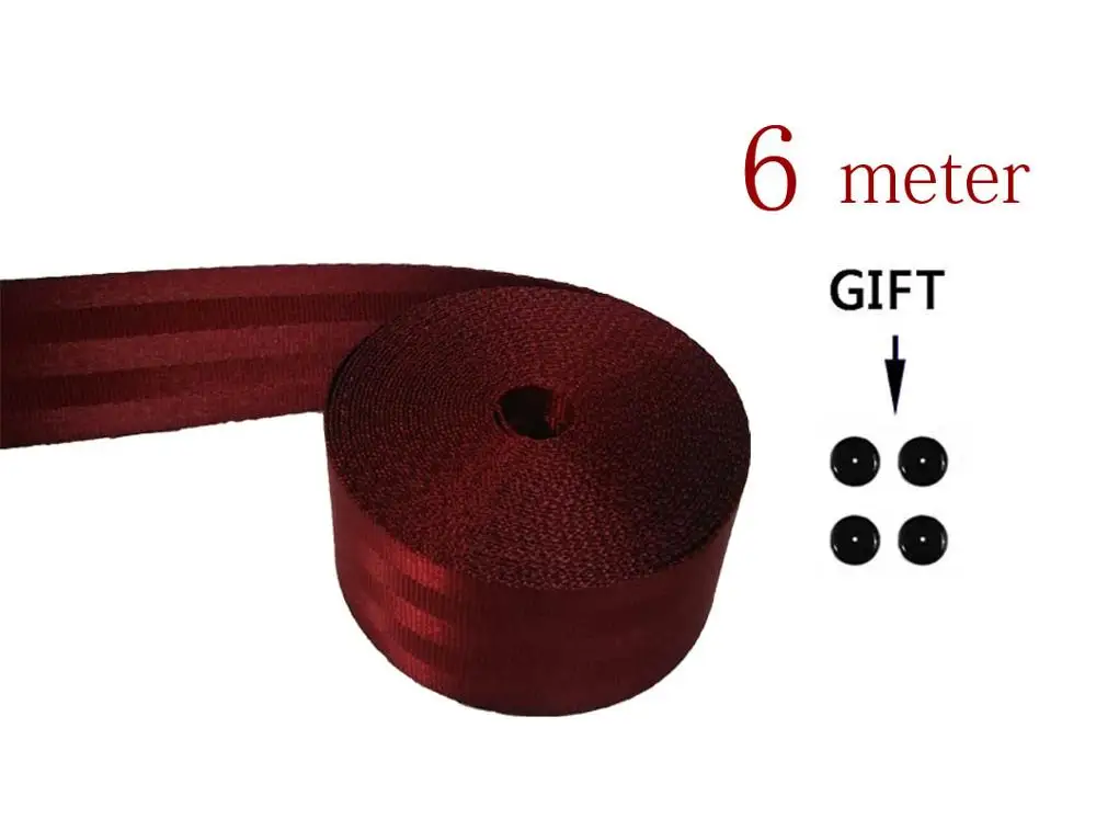 

Ремень безопасности автомобиля, темно-красный, 3-30 м, универсальный