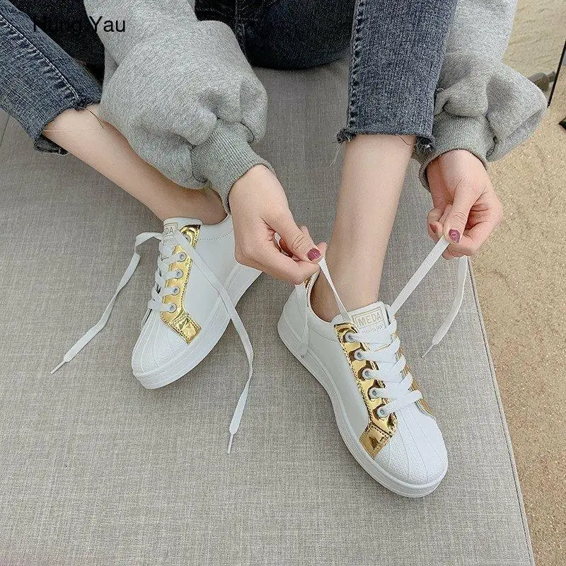 

Embroidery Gold Silver Women's Sneakers Womens Woman Vulcanize Shoes For Women Woman's Shoe Footwear Zapatillas Mujer Size 35-40