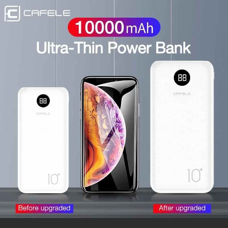 Cafele мини ультра тонкий Powerbank Портативный Ноутбук Пауэр Банк Резервная батарея