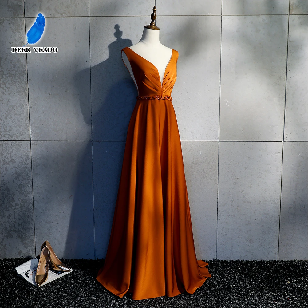 Женское вечернее платье с открытой спиной DEERVEADO длинное формальное глубоким