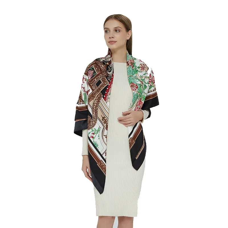 

Mulberry Scarf Women Silk Scarf Luxury Shawl Scarves Beach Cover-ups Bandana Hijabs Bufand de seda Foulard en soie solar playa