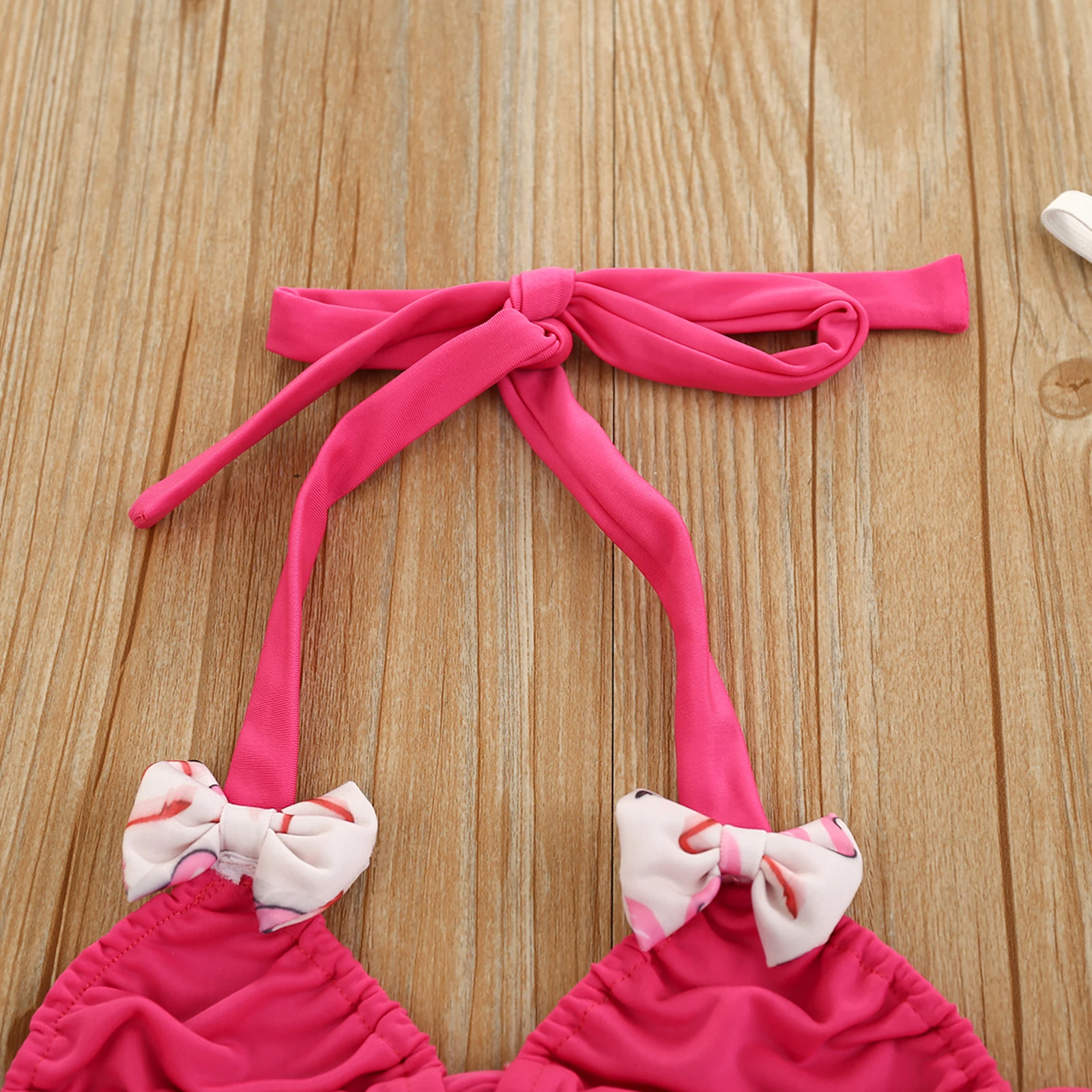 От 0 до 2 лет детский купальник бикини бюстгальтер + трусики повязка на голову с