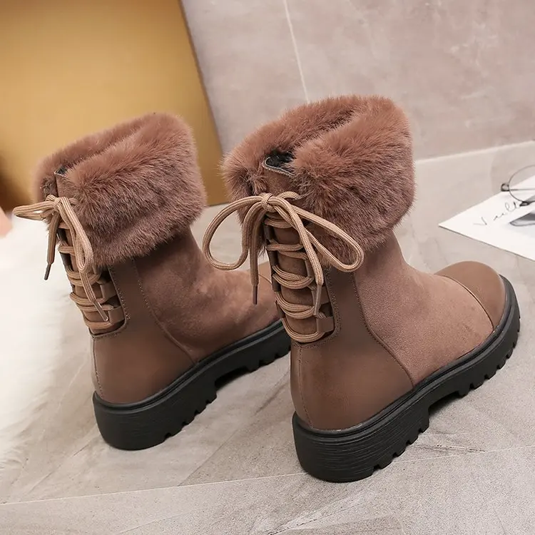 Лидер продаж Зимние Модные женские ботинки для подростков сохраняющие тепло