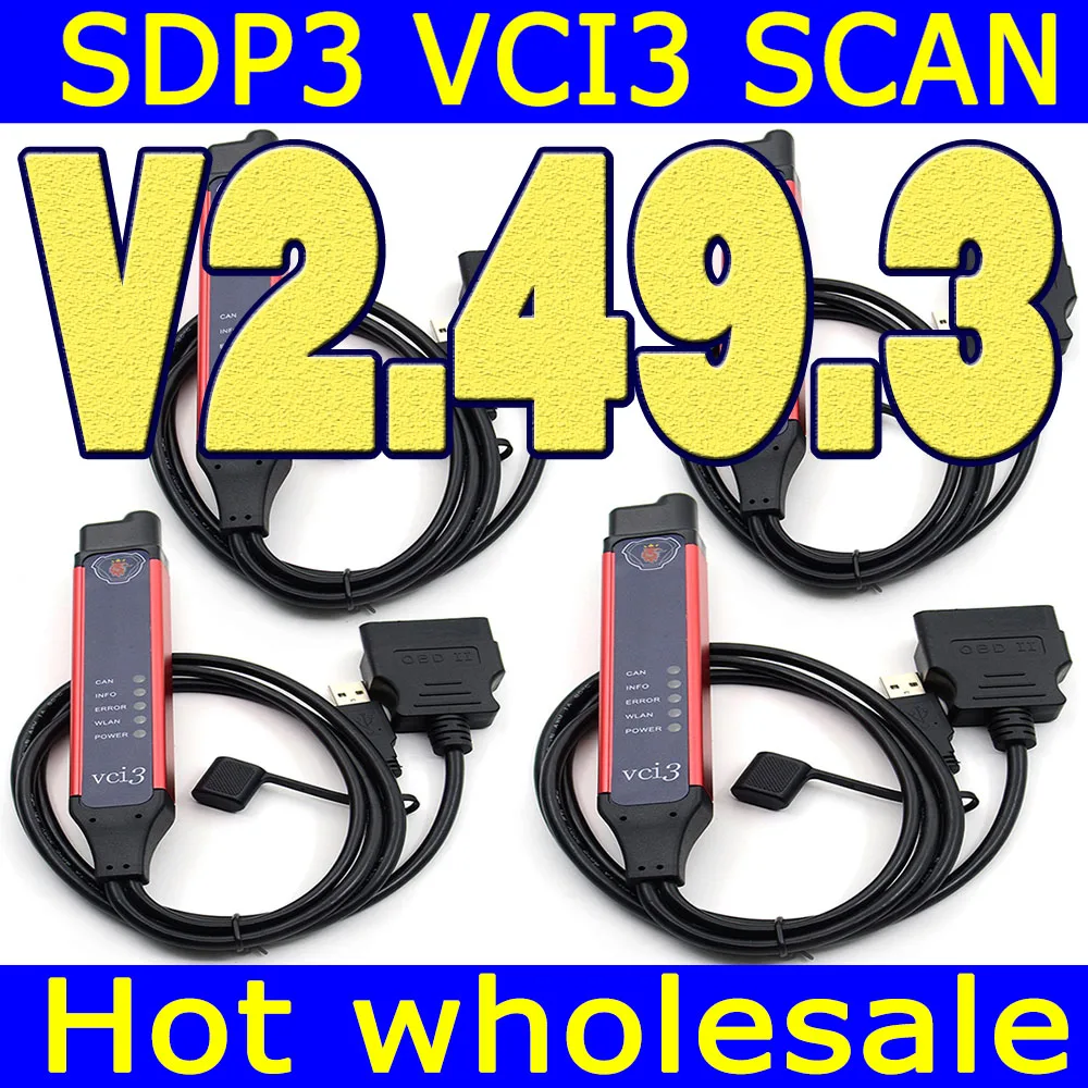 [Горячая Распродажа] 2021 Новинка оптовая продажа SDP3 2.49.3 VCI3 сканирующие грузовики