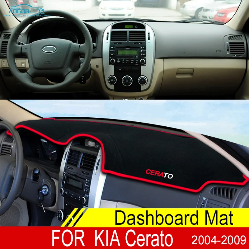 

Противоскользящий коврик для приборной панели, накладка, Солнцезащитный коврик для приборной панели, ковер, аксессуары для KIA Cerato LD 2004 2005 2006 ...