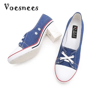 Туфли-лодочки женские джинсовые, на высоком каблуке 8 см, размеры 34-41, 2021