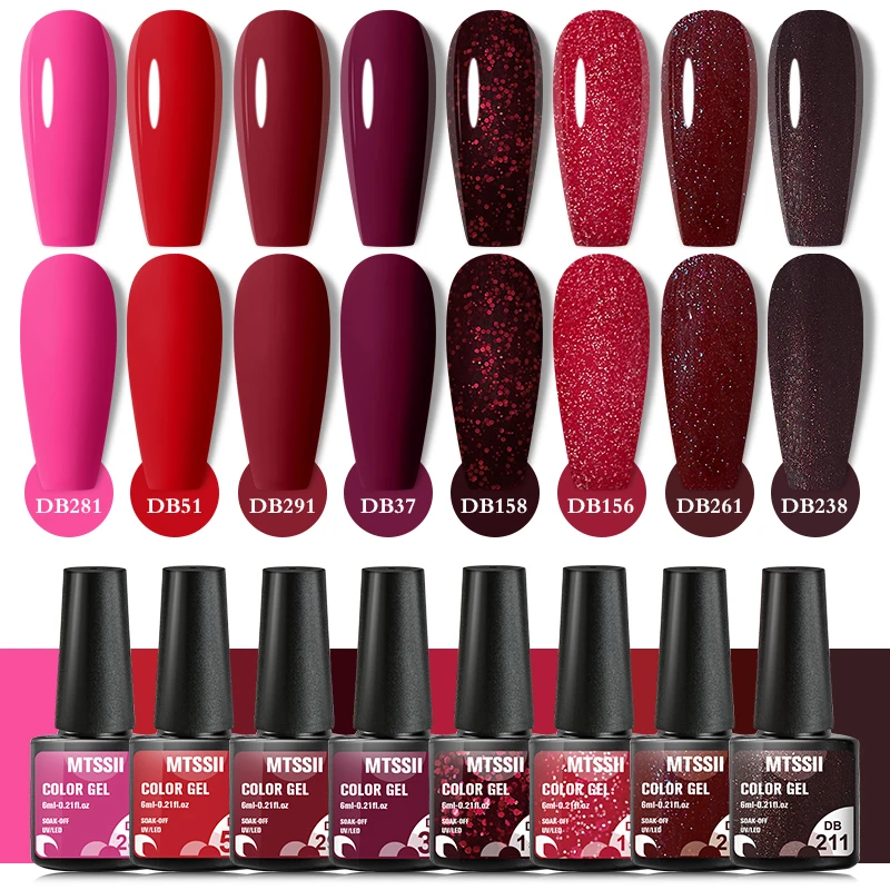 

Mtssii Gel Nail Polish Manicure For Nails Christmas Semi Permanent Vernis Top Coat Soak Off Uv Led Gel Color Glitter Varnish