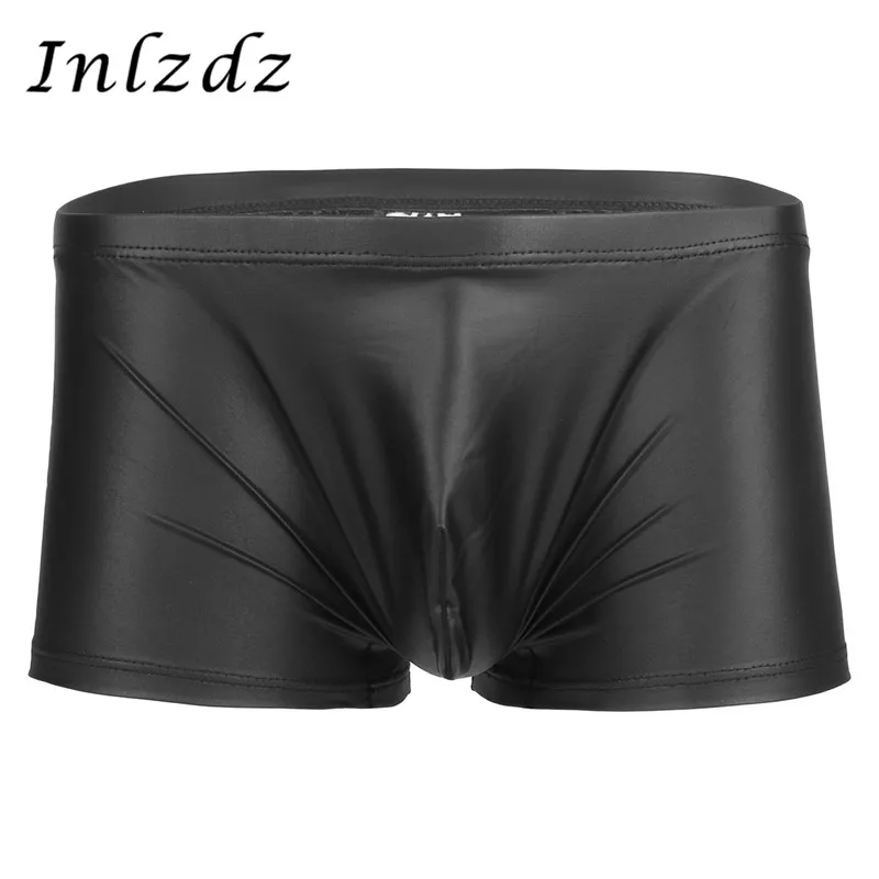 

Мужское нижнее белье, латексное нижнее белье, лакированная кожа, с мешочком, боксеры, шорты, мужское нижнее белье, сексуальные мужские трусы