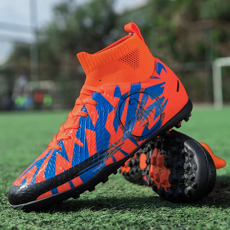

Men Soccer Shoes Adult Kids TF Football Boots Cleats Grass Training Sport Footwear Sneakers Indoor Sports Shoes Size 37-45