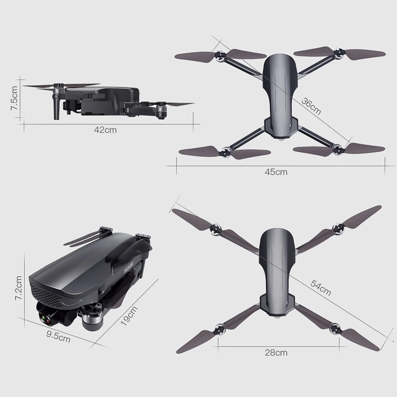 

SG908 Kun Drone Three-axis Self-stabilizing Gimbal Gps Professional Aircraft 4k Hd 26min 1.2km Long-distance Quadcopter 5g Wifi