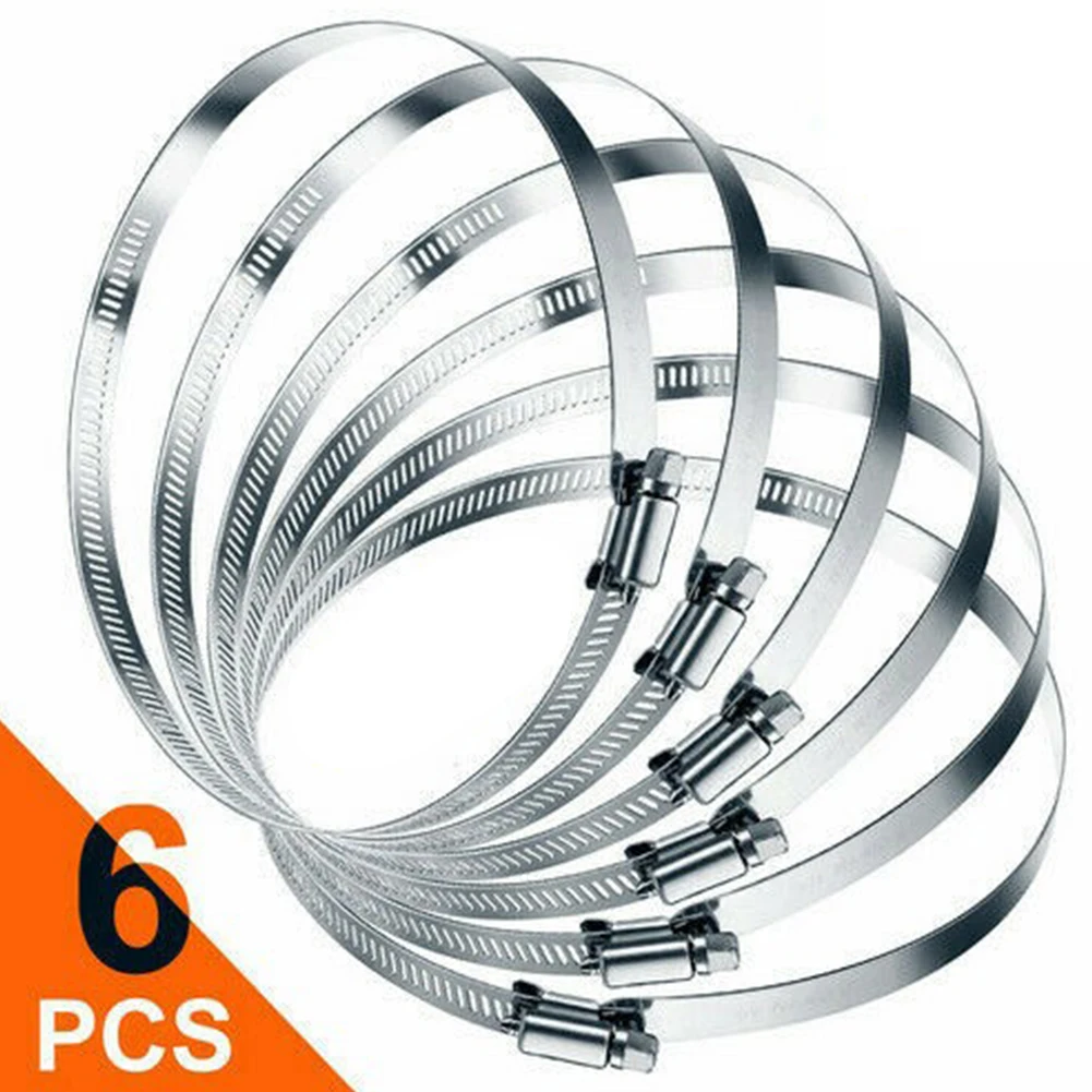 

6 Pcs Car Hose Clamp Set ​Adjustable Duct Clamps Worm Gear Clip Drive Clamp Stainless Steel CV Joint Boot Crimp Clamp Auto Parts