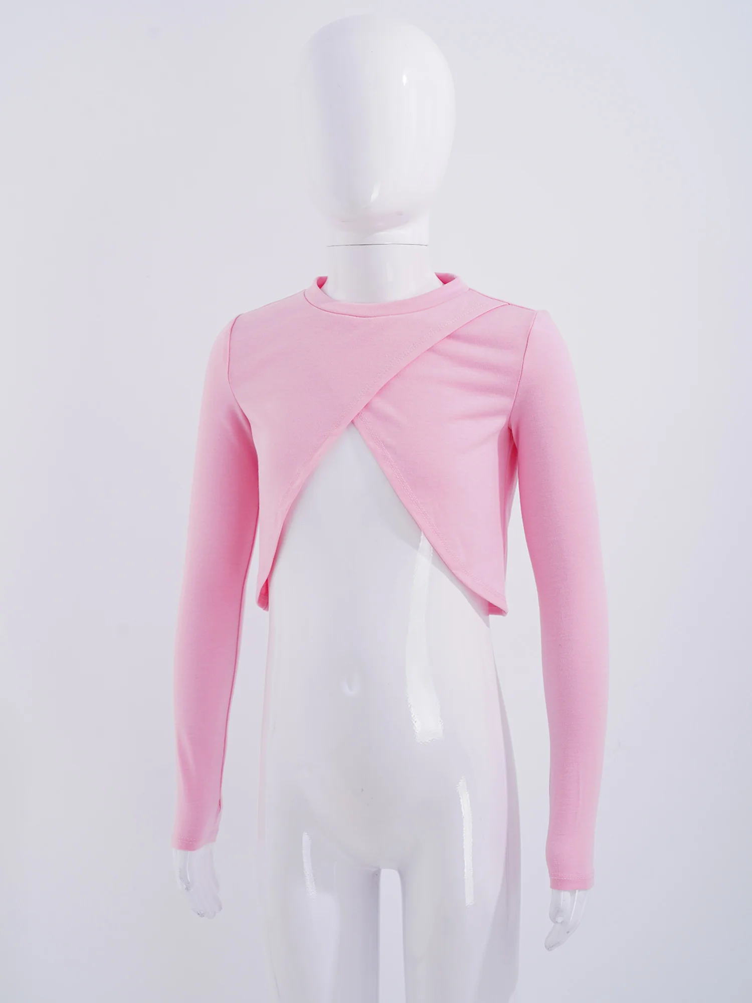 Детский вязаный пуловер с балеринами для девочек гимнастический трико длинным