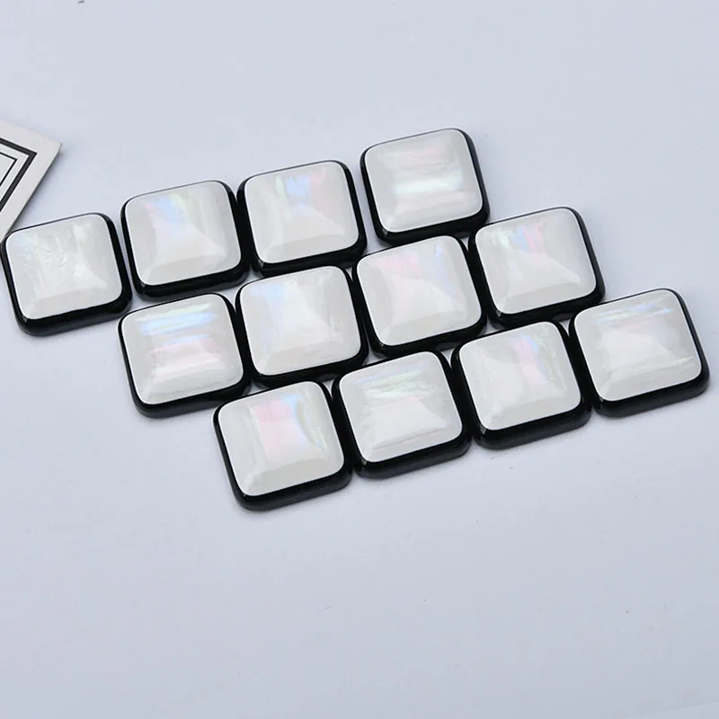 Имитация оболочки эффект квадратный круглый черный и белый материал смолы