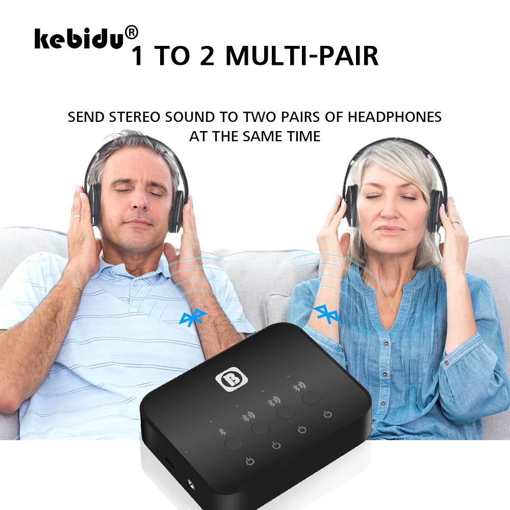 Kebidu 2019 новый оптический Bluetooth передатчик Aptx для ТВ Двухканальный беспроводной