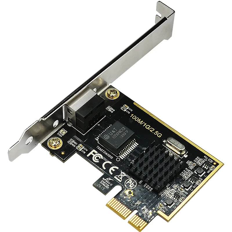 

2.5Gbps Gigabit PCI-E Express Wireless Adapter 10/100/1G/2.5Gbps PCIE-X4 Network Card 2500Mbps Game Transmission Dongle