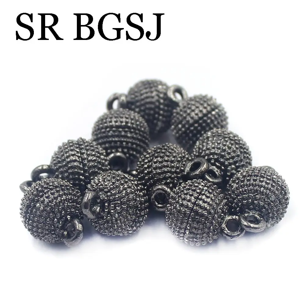 

10pcs 10mm Round Ball Vintage Black Jewelry Making DIY Findings Magnetic Magnet Clasp