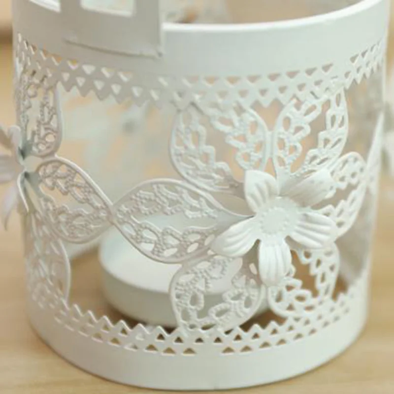 Металлические полые свечной фонарь Hangable Ретро декоративный подсвечник бытовой