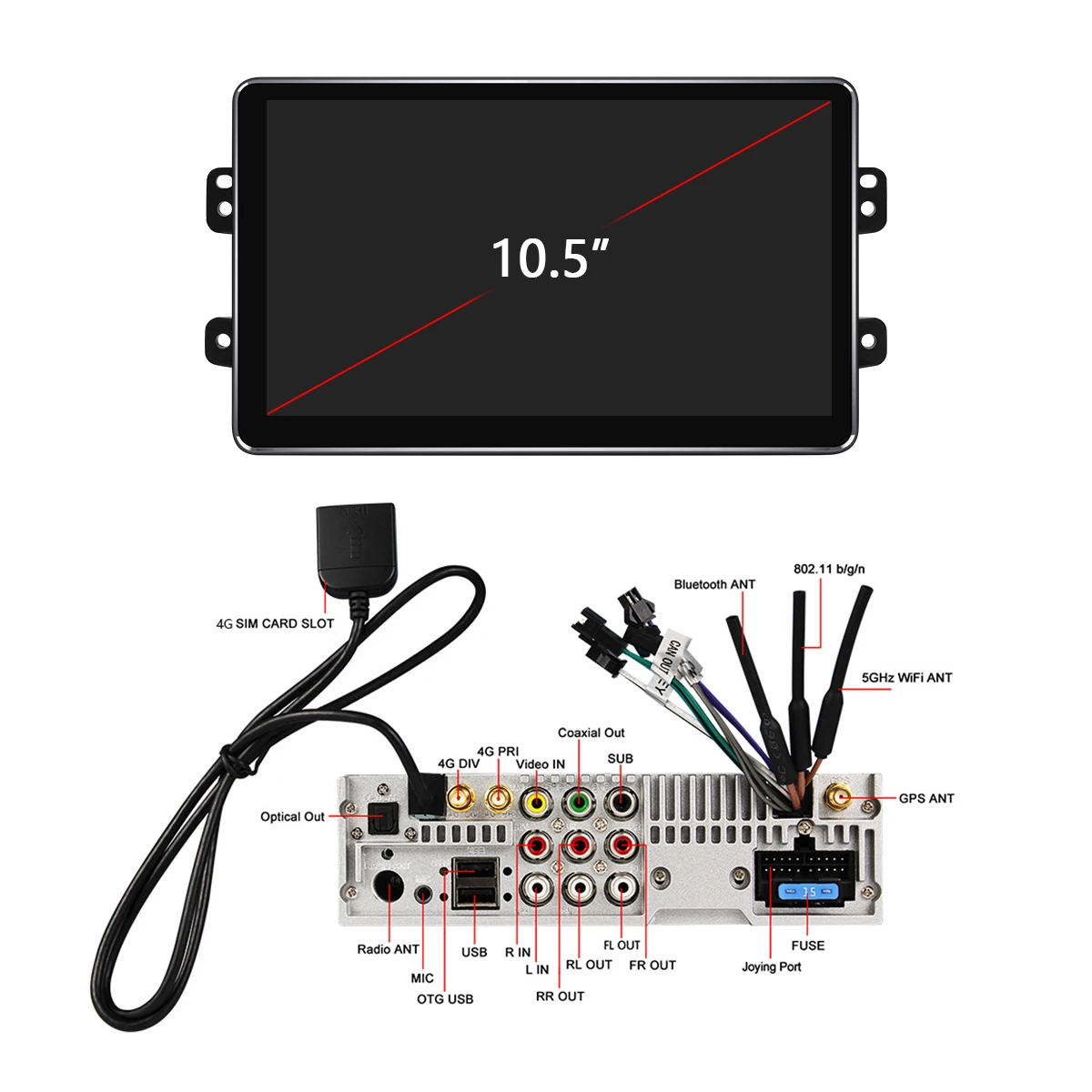 JOYING 10 5 дюймов Android 0 головное устройство автомобильное радио Bluetooth с GPS и задней