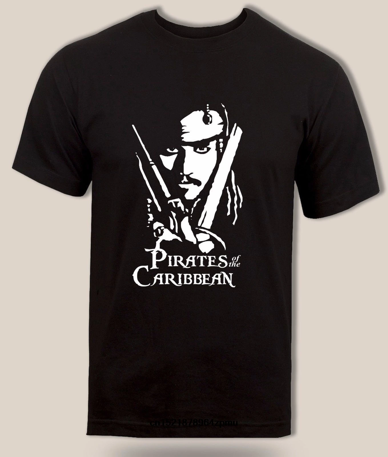 

Men t shirt Popular Summer Captain Jack Sparrow Movie Tee White Black M L XL XXL XXXL t-shirt women
