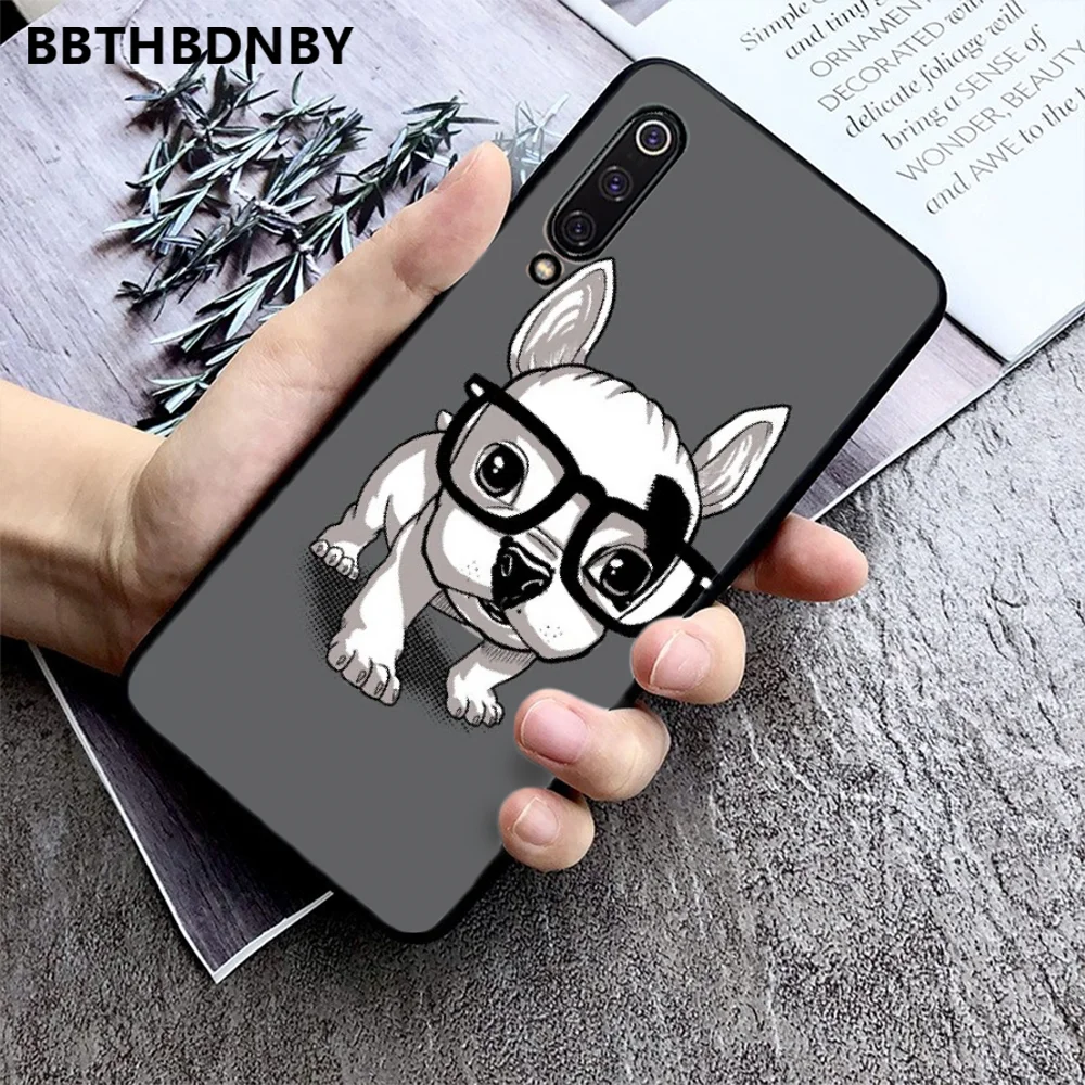 Французский бульдог черный мягкий чехол для телефона из ТПУ бампер Xiaomi Redmi 4x5 plus 6A