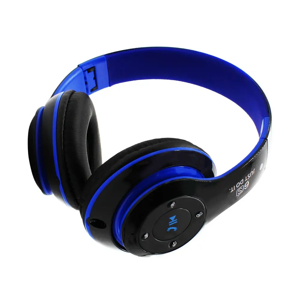 Black blue Беспроводная игровая гарнитура с ушами, универсальная супер бас-игра, наушники, повязка на голову для ноутбука, планшета, мобильного телефона - Цвет: Black blue