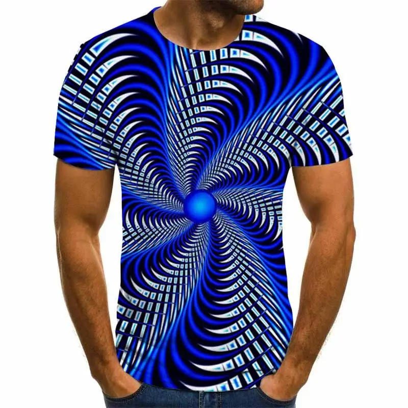 

2020 new three-dimensional graphic T-shirt men's casual tops fun 3D men's T-shirt summer O-neck shirt plus size streetwear
