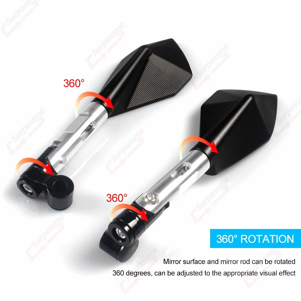 Задние зеркала для мотоцикла Hawk-Eye, 1 пара, 8 мм/10 мм, дымчато-голубые, для чопперов, бобберов и уличных мотоциклов.