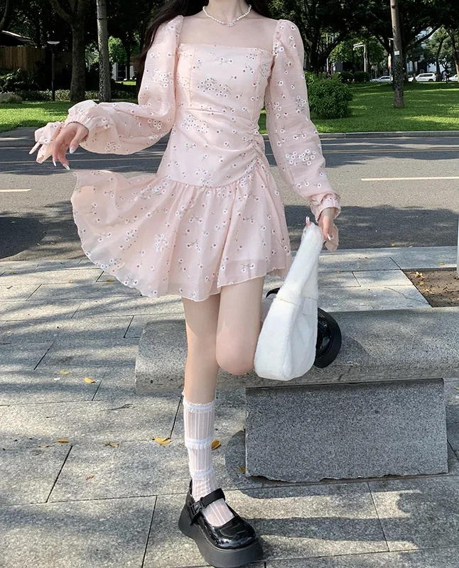 Женское розовое Цветочное платье | Женская одежда