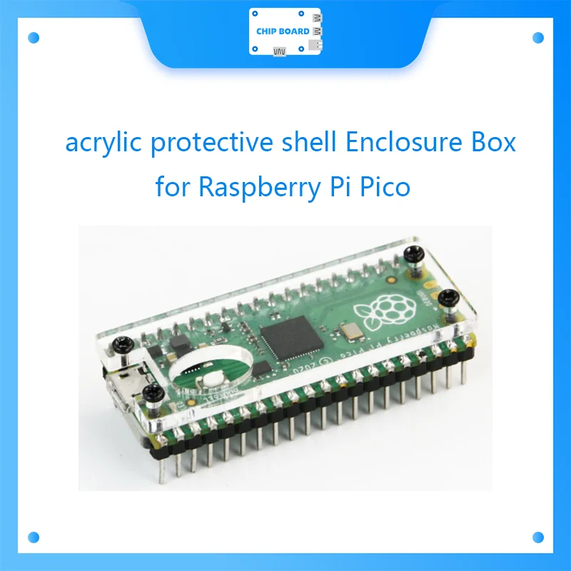 

Прозрачный акриловый защитный чехол для Raspberry Pi Pico, 2,5 мм